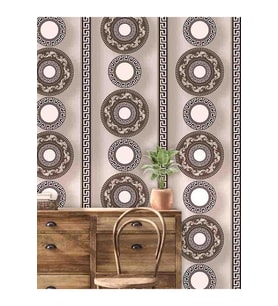Dreamwall Kumaş Dokulu Versace Desenli Silinebilir Tekstil Duvar Kağıdı (Çok Renkli)