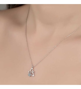 Ucarticaret S-warovski Taşlı Gümüş Yusufcuk Bayan Kolye