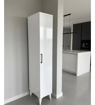 ARUAT 6 Raf'lı Mutfak & Banyo Çok Amaçlı Kulanılabilen Kapaklı Dolap (Parlak Beyaz)