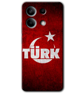 Redmi Note 13 Kılıf HD Desen Baskılı Kılıf - Ayyıldız Türk