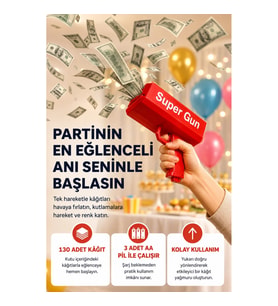 Mey İthalat® Partiler ve Sosyal Medya İçerikleri İçin Etkili Kâğıt Atma Oyuncağı