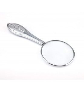 Gümüş Renkli 45mm Cam Lens, Zarif Tasarımlı Metal Büyüteç-mg18155-8