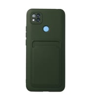 Xiaomi Redmi 9C Kılıf Kelvin Kartvizitli Silikon - Koyu Yeşil