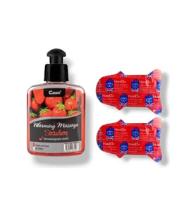 Caas Çilek Aromalı Yağı 100 ml - Erkeklere Özel Destekleyici 6'lı - 2 Adet