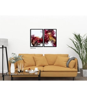 Çerçeveli Doku Efektli Tablo Seti 105x70 cm