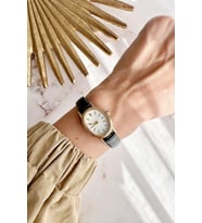 Iris Gold Kasa Siyah Kordon Kadın Kol Saati