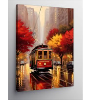 Kanvas Tablo Tramvay Ve Şehir