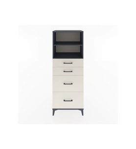 Hyperion Dolap 2 Raflı 4 Çekmeceli 60x44x163 Antrasit-Aytaşı