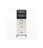 Hyperion Dolap 2 Raflı 4 Çekmeceli 60x44x163 Antrasit-Aytaşı