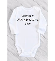 Unisex Bebek Beyaz Future Friends Fan Uzun Kollu Çıtçıtlı Body