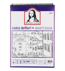 Monalisa Eskiz Defteri Telli A4 120 Gram 50 Yaprak Telli Eskiz Defteri (Karışık)