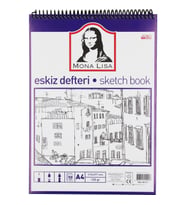 Monalisa Eskiz Defteri Telli A4 120 Gram 50 Yaprak Telli Eskiz Defteri (Karışık)
