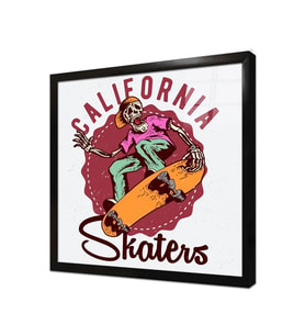 Tablosan California Skaters Çerçeveli Cam Tablo