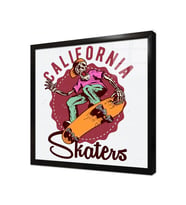 Tablosan California Skaters Çerçeveli Cam Tablo