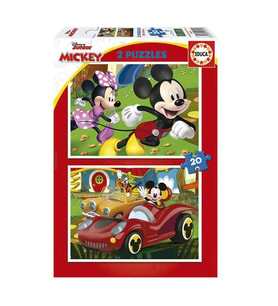 Educa Çocuk Puzzle 2X20 Parça Micky Mouse Fun House 19311