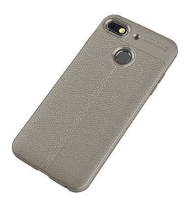 General Mobile 8 Go Kılıf Niss Deri Desenli Silikon Kılıf (Gri)