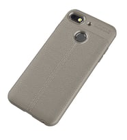 General Mobile 8 Go Kılıf Niss Deri Desenli Silikon Kılıf (Gri)
