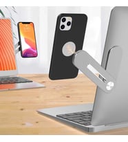 Laptop - Monitör Yanı Telefon Tutucu Mıknatıslı SJ05  (Gümüş)