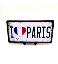 Dekoratif Plaka I Love Paris (Karışık)