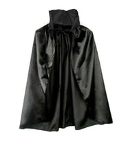 Siyah Renk Yakalı Halloween Pelerini 90 cm