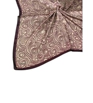 Ebruli Jan Jan Spiral Desenli Eşarp 90x90 cm (Gold)