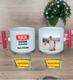  Hukuk Okuduğumu Söylemiş Miydim  Kupa Bardak Fotoğraflı T Kırmızı Kulplu Hukuk Öğrencisine Hediye