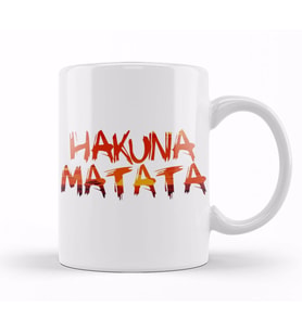 Hakuna Matata Lion King Kupa Bardak Porselen