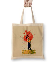 Domantas Sabonis Vintage Art -Legend Basketball Gift Vintage Retro Style Bez Çanta Uzun Saplı