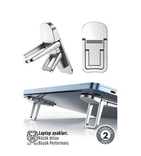 Lukas Schneider Serisi 2 li Gri Laptop Standı - Ergonomik 2 Kademeli Yükseltici 722892
