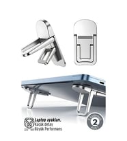 Lukas Schneider Serisi 2 li Gri Laptop Standı - Ergonomik 2 Kademeli Yükseltici 722892