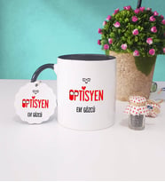 Optisyen Kupa Bardak Siyah ve Anahtarlık