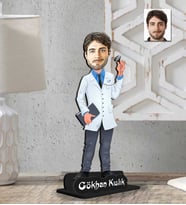 Kişiye Özel 2 Boyutlu Doktor Erkek Ahşap Biblo-1