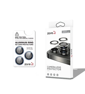 Apple iPhone 17 Pro Max Zore CL-12 Premium Safir Parmak İzi Bırakmayan Anti-Reflective Kamera Lens K