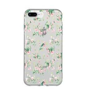 Iphone 7 Plus / 8 Plus Uyumlu Çiçek Desenli Şeffaf Telefon Kılıfı