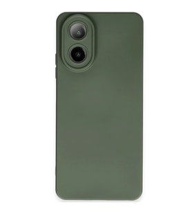Oppo A38 Kılıf Nano içi Kadife Silikon - Koyu Yeşil