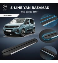 Opel Combo E Uzun S-Line Premium Krom Yan Basamak 2019 Sonrası