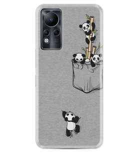 INFINIX Note 11 Pro Note 10 Hot 9 Play Kılıf Desemli Silikon Pandalar 1798
