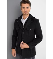 K7538 DEWBERRY ERKEK KABAN-SİYAH
