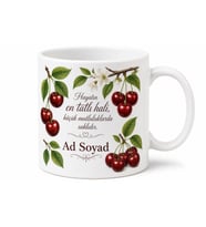 Vişne Temalı Baskılı Kupa Bardak Özel Tasarım Hediye Porselen Mug