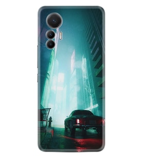 Xiaomi 12 Lite Kılıf Silikon Desen Özel Seri Night Cars 1619