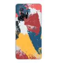 Xiaomi  Mi 11T  Kamera Korumalı Kapak Brush Stroke Tasarımlı Şeffaf  Kılıf