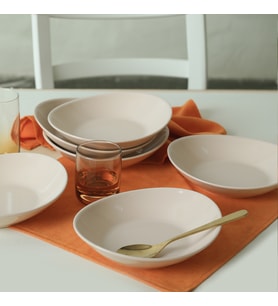 Keramika Krem Stella Yemek Tabağı 22 Cm 6 Adet 030