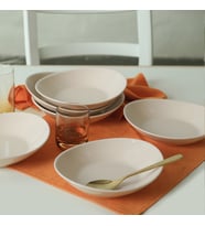 Keramika Krem Stella Yemek Tabağı 22 Cm 6 Adet 030