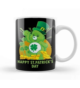 Care Bears Happy St Datricks Day Kupa Bardak Porselen