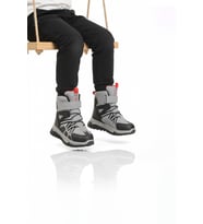 Cool Gri Cırtlı Kaymaz Taban Unisex Çocuk Bot Hilly P