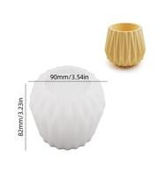 SİLİKON KALIP TAŞ TOZU İTHAL MUHTELİF GEOMETRİK MUMLUK VAZO SAKSI KALIBI EPOKSİ REÇİNE HB220-0138 (Beyaz)
