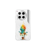 Tecno Camon 30 5G ile uyumlu Splash ahtapot tasarımlı şeffaf silikon kılıf