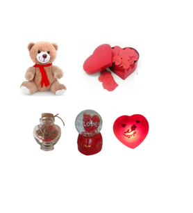 Eşe Sevgiliye Güzel Romantik Hediye Aşk Sözleri Kalp Kutu Peluş Ayı Gece Lambası Dilek Şişe Aşk Küre