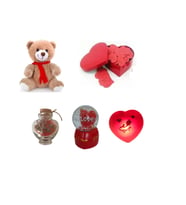 Eşe Sevgiliye Güzel Romantik Hediye Aşk Sözleri Kalp Kutu Peluş Ayı Gece Lambası Dilek Şişe Aşk Küre