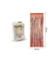 Metalize Fon Perde Kapı Perdesi Rose Gold 100*220 Cm